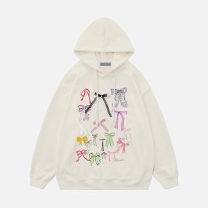 Aelfric Eden Layered Playful Bow Hoodie