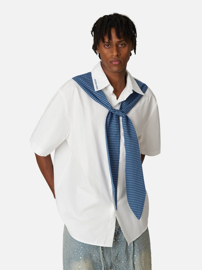 Aelfric Eden Plaid Necktie Shirt