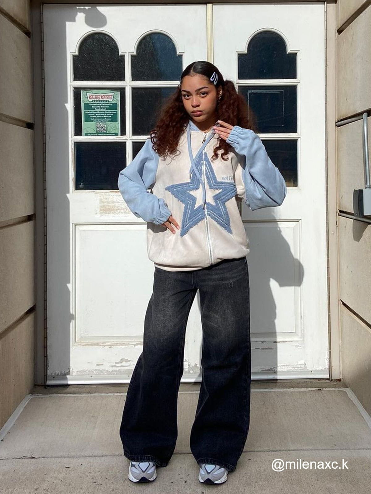 Aelfric Eden Suede Star Patchwork Zip Up Hoodie - Image 7