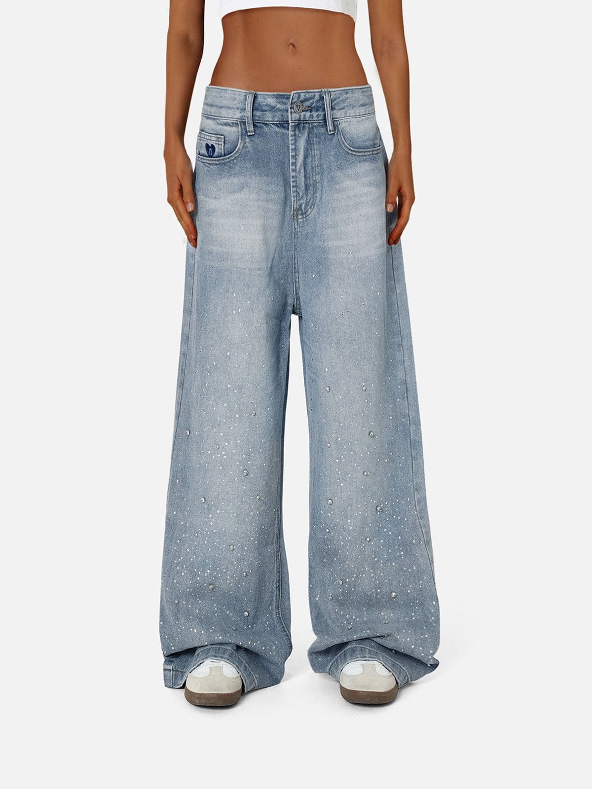 Aelfric Eden Baaggy V01 Rhinestone Baggy Jeans - Image 2